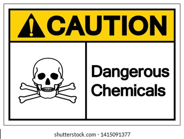 Caution Dangerous Chemicals Symbol Sign Vector Stock Vector (Royalty ...