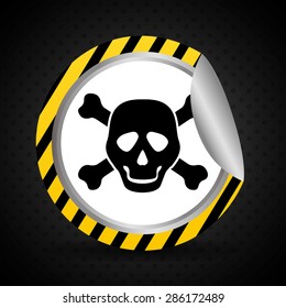 Caution design over white background, vector illustration.