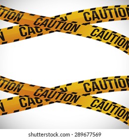 caution design over white background, vector illustration