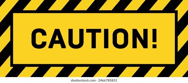 caution design over yellow background vector illustration