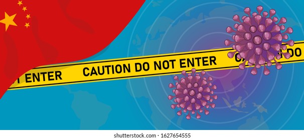 Caution do not enter China to avoid pandemic flu corona virus