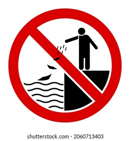 Caution do not litter to the water sign design vector illustration