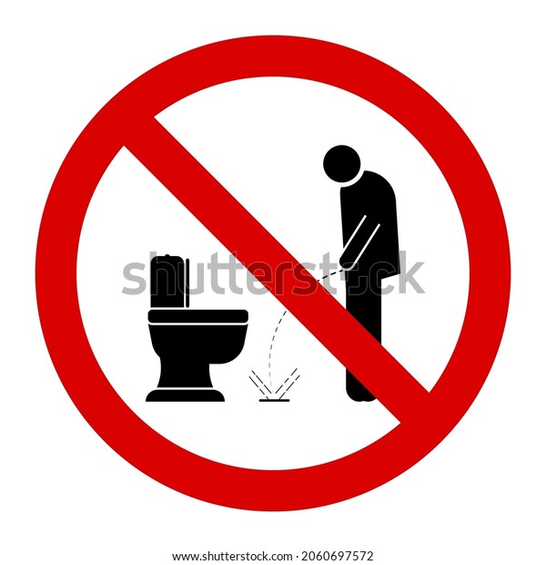 Caution Do Not Pee Out Toilet Stock Vector (Royalty Free) 2060697572 ...