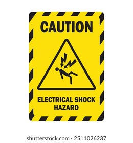 Precaución Peligro de descarga eléctrica Tablero de símbolos de alerta amarilla 