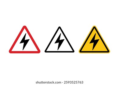 Caution Electricity Sign Vector, electricity warning, warning label, high voltage, danger sign, power danger