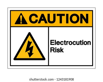 Caution Electrocution Risk Symbol Sign Vector Stock Vector (Royalty ...