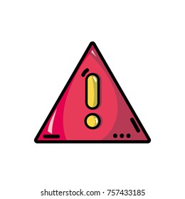 caution emblem to danger alert attention