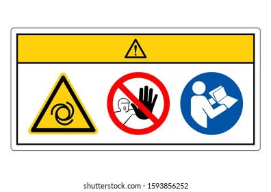 Caution Equipment Starts Automatically Symbol Sign, Vector Illustration, Isolate On White Background Label. EPS10