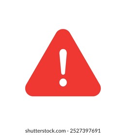 Precaución, signo de exclamación Vector de color rojo blanco