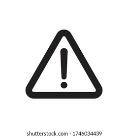 Caution exclamation vector icon, simple sign for web site and mobile app.