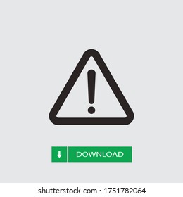 Caution exclamation vector icon, simple sign for web site and mobile app.