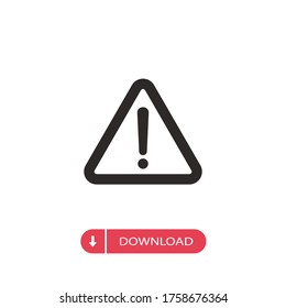 Caution exclamation vector icon, simple sign for web site and mobile app.