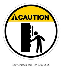 Caution Exposed Buckets And Moving Parts Can Cause Symbol Sign, Vector Illustration, Isolate On White Background Label .EPS10