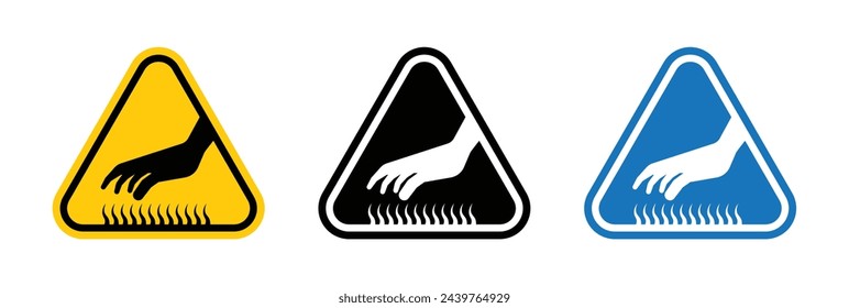 Caution for Extremely Hot Surface. High Temperature Warning. Burn Risk Prevention Sign