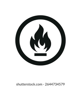 Vorsicht Flammbare Materialien Sicherheits-Label Vektor