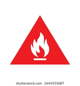 Caution Flammable Materials Safety Label Vector