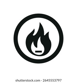 Precaución Materiales inflamables Etiqueta de seguridad Vector
