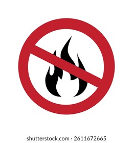 caution flammable sign on white background