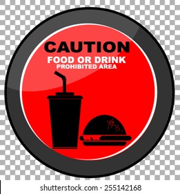 caution with food or drink prohibited 