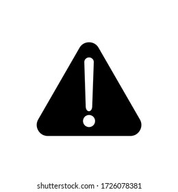 Caution Glyph Icon Sign Vector.