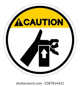 Caution Hand Crush Force from Below Symbol Sign, Vector Illustration, Isolate On White Background Label .EPS10