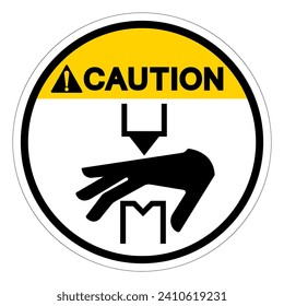 Caution Hand Crush Hazard Symbol Sign, Vector Illustration, Isolate On White Background Label .EPS10