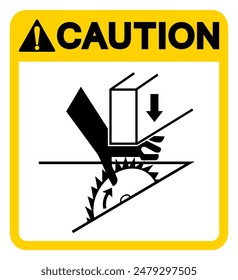 Precaución Mano Aplastamiento Hazard Símbolo Signo, Ilustración vectorial, Aislado Sobre Fondo Blanco Etiqueta .EPS10