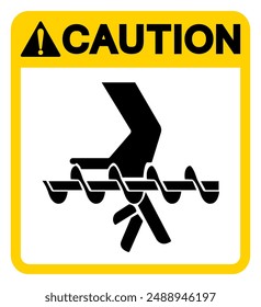 Caution Hand Crush Hazard Symbol Sign, Vector Illustration, Isolate On White Background Label .EPS10