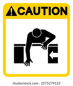 Caution Hand Crush Hazard Symbol Sign, Vector Illustration, Isolate On White Background Label.EPS10