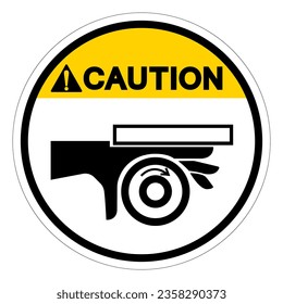 Caution Hand Crush Roller Pinch Point Symbol Sign, Vector Illustration, Isolate On White Background Label .EPS10