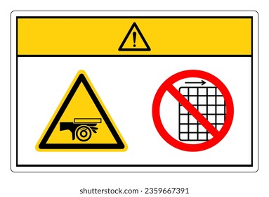 Caution Hand Crush Roller Pinch Point Do Not Remove Guard Symbol Sign, Vector Illustration, Isolate On White Background Label .EPS10