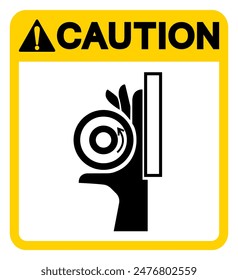 Caution Hand Crush Roller Pinch Point Symbol Sign, Vector Illustration, Isolate On White Background Label .EPS10