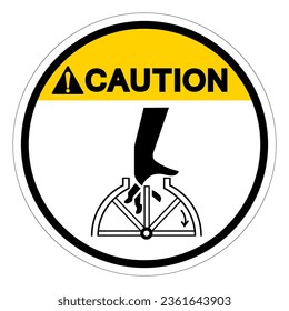 Caution Hand Entanglement Rotating Symbol Sign, Vector Illustration, Isolate On White Background Label .EPS10