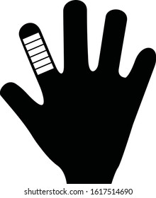 caution hand pointed pierce danger sing 