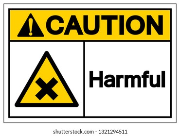 Caution Harmful Symbol Sign, Vector Illustration, Isolate On White Background Label. EPS10
