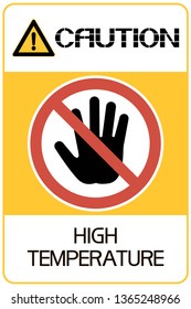 Caution high temperature.
A poster calling for attention in this area, dangerous physical manifestations.