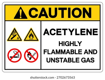 Señal De Símbolo De Gas Altamente Inflamable E Inestable, Ilustración vectorial, Aislado Sobre Fondo Blanco Label.EPS10