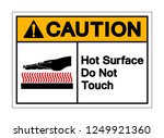 Caution Hot Surface Do Not Touch Symbol Sign ,Vector Illustration, Isolate On White Background Label .EPS10
