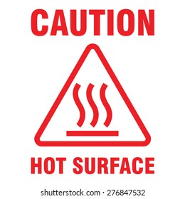 caution hot surface sign