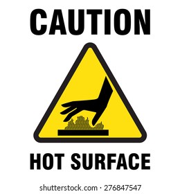 caution hot surface sign