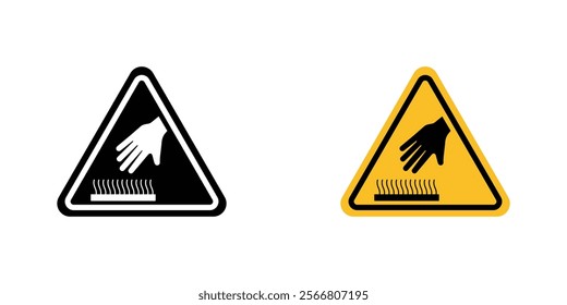 Caution hot surface signssign vector pack for apps and web UI designs
