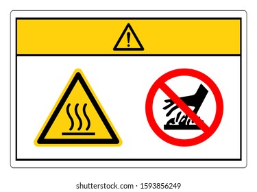 Caution Hot Surface Symbol Sign, Vector Illustration, Isolate On White Background Label. EPS10