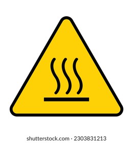 Caution Hot Surface Symbol Sign, Vector Illustration
