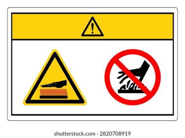 Caution Hot Surface Symbol Sign, Vector Illustration, Isolate On White Background Label. EPS10