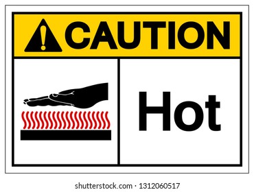 Caution Hot Symbol Sign, Vector Illustration, Isolate On White Background Label .EPS10