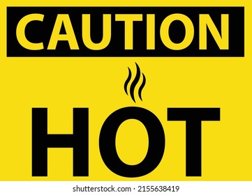 Caution hot warning surface icon on white background. Hot danger sign. heart symbol. flat style.