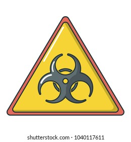 Caution icon. Cartoon illustration of caution vector icon for web