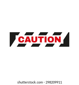 The caution icon. Danger and hazard, attention symbol. Flat Vector illustration
