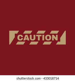 The caution icon. Danger and hazard, attention symbol. Flat Vector illustration