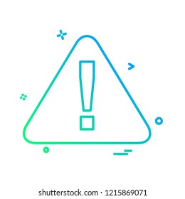 Caution icon design vector